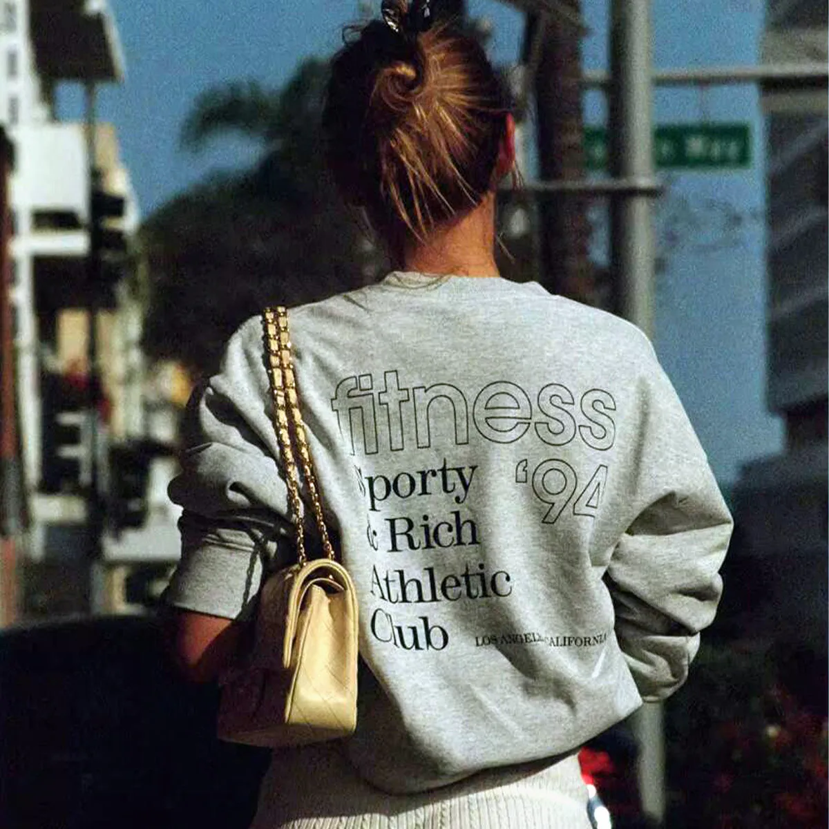 90's Vintage Athletic Club Printing Gray Thick Fleece Sweatshirts Autumn Long Sleeve Women Crewneck Pullover Ins Fashion Jumpers