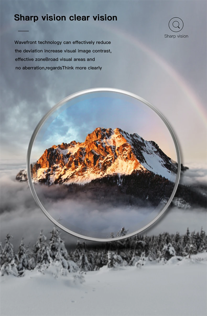 CLLOIO Photochromic Gray Brown Pink Purple Blue Lens 1.56 1.61 1.67 1.74 Prescription Lenses For Myopia Hyperopia Progressive