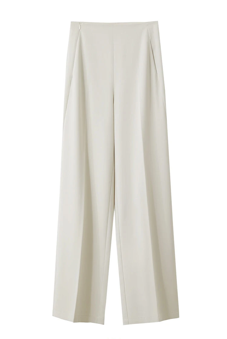 Amii Minimalism 2026 Summer New Wide-legged Pants Women Straight Basics Casual Pants Female Solid Full-length Trousers 12412006