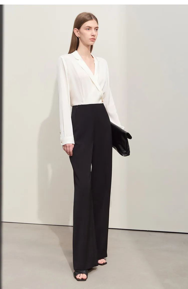 Amii Minimalism 2026 Summer New Wide-legged Pants Women Straight Basics Casual Pants Female Solid Full-length Trousers 12412006