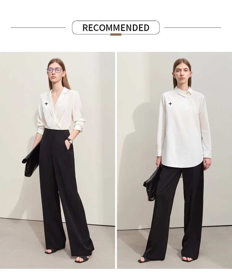 Amii Minimalism 2026 Summer New Wide-legged Pants Women Straight Basics Casual Pants Female Solid Full-length Trousers 12412006