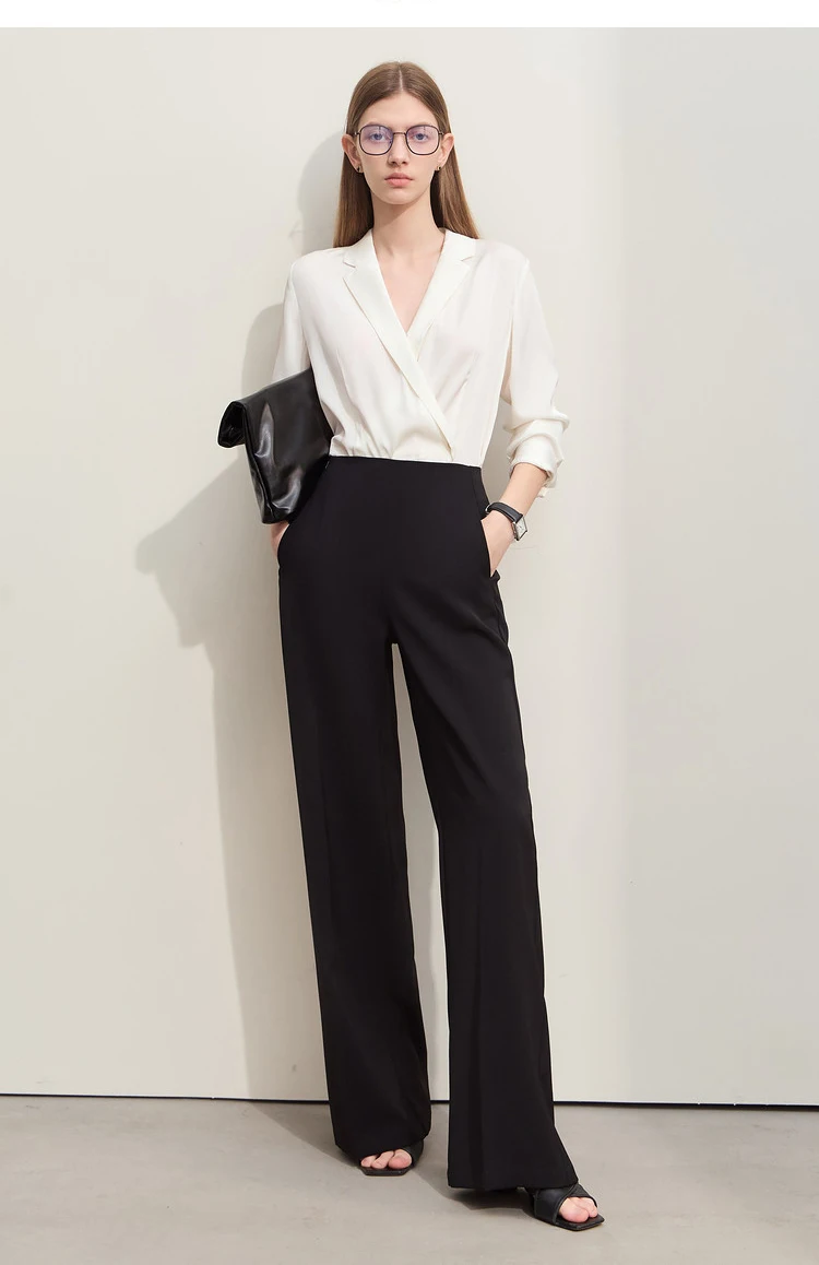 Amii Minimalism 2026 Summer New Wide-legged Pants Women Straight Basics Casual Pants Female Solid Full-length Trousers 12412006