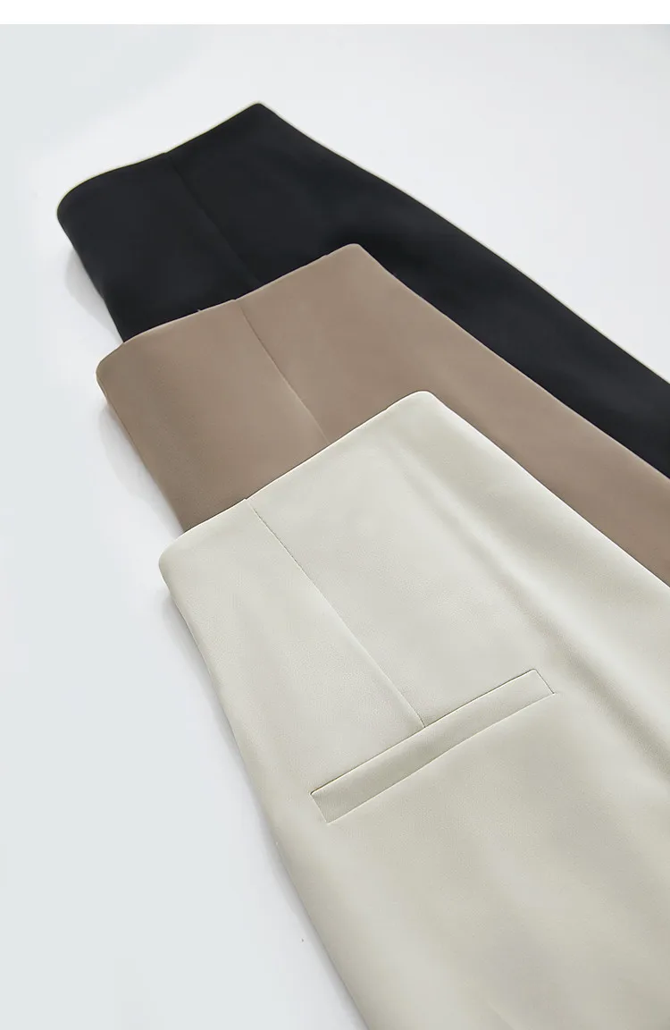 Amii Minimalism 2026 Summer New Wide-legged Pants Women Straight Basics Casual Pants Female Solid Full-length Trousers 12412006