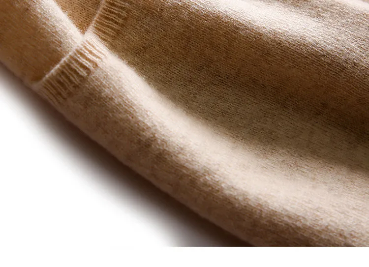 Hot Sale Autumn Winter New 100% Wool Cardigan Sweater Women's V-Neck Solid Fashion Long Female Loose Soft Knit Large Size Coat