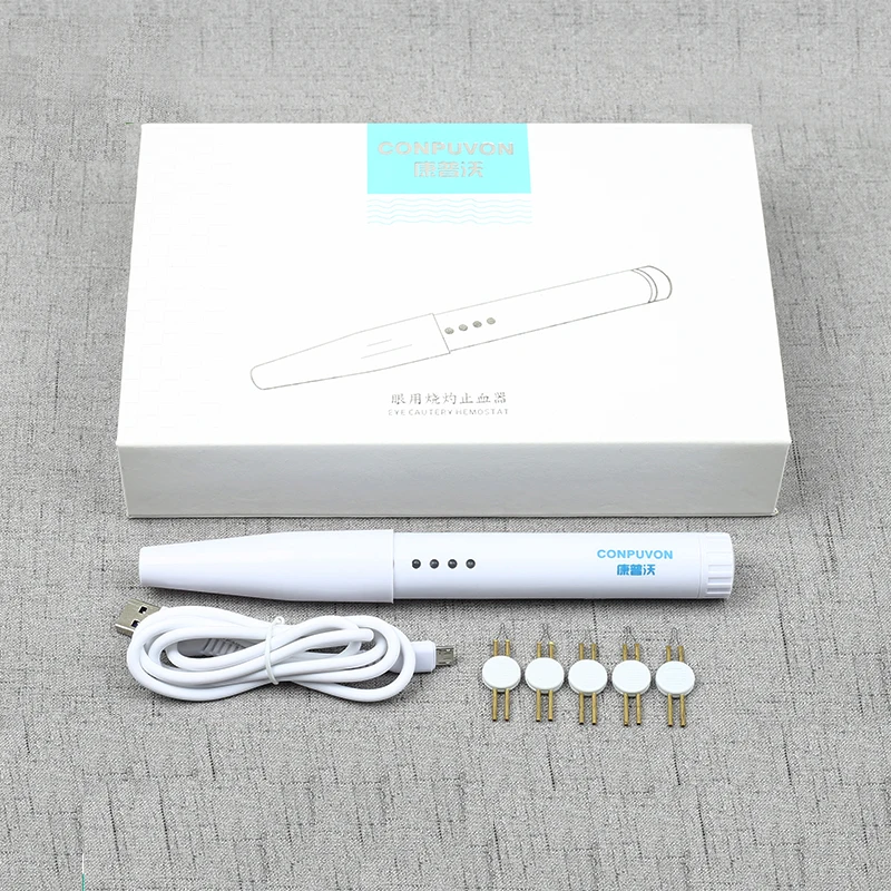 Ophthalmic Electrocoagulator Hemostatic Pen Cautery Rechargeable Double Eyelid Tool