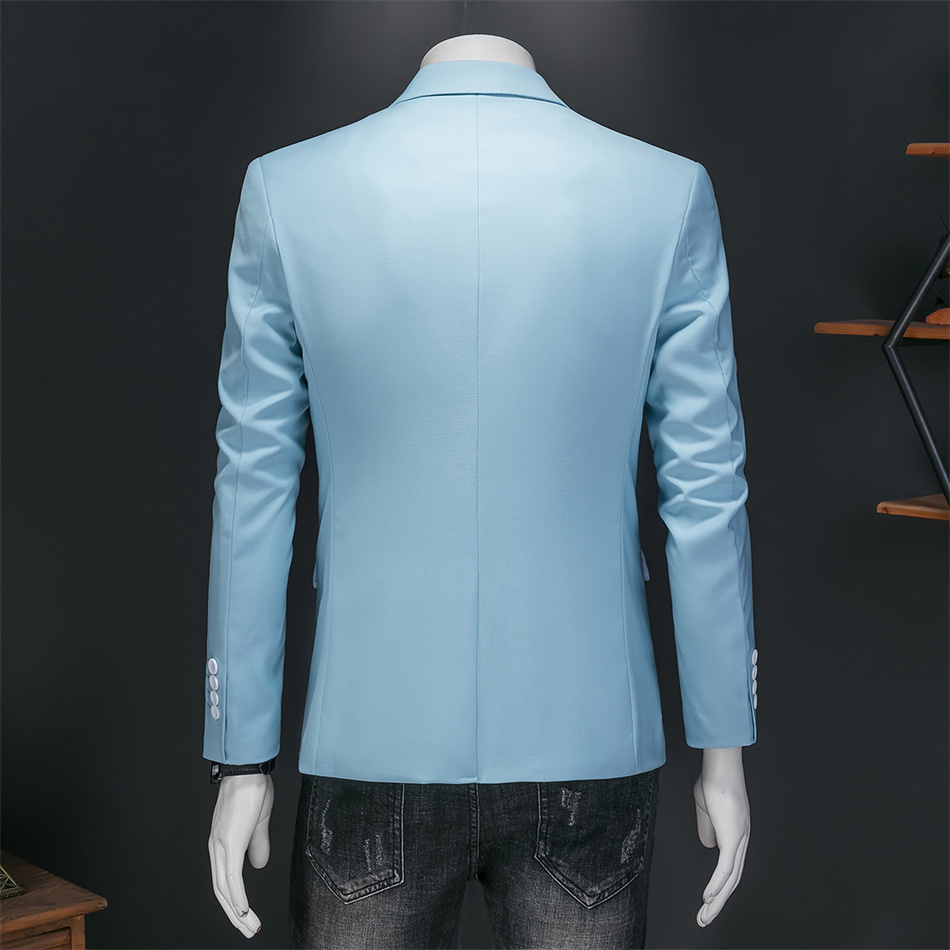 Plus Size 6XL-M Fashion Mens Solid Color Suit Jacket High Quality Business Slim Fit Casual Blazers Formal Social Wedding Tuxedo