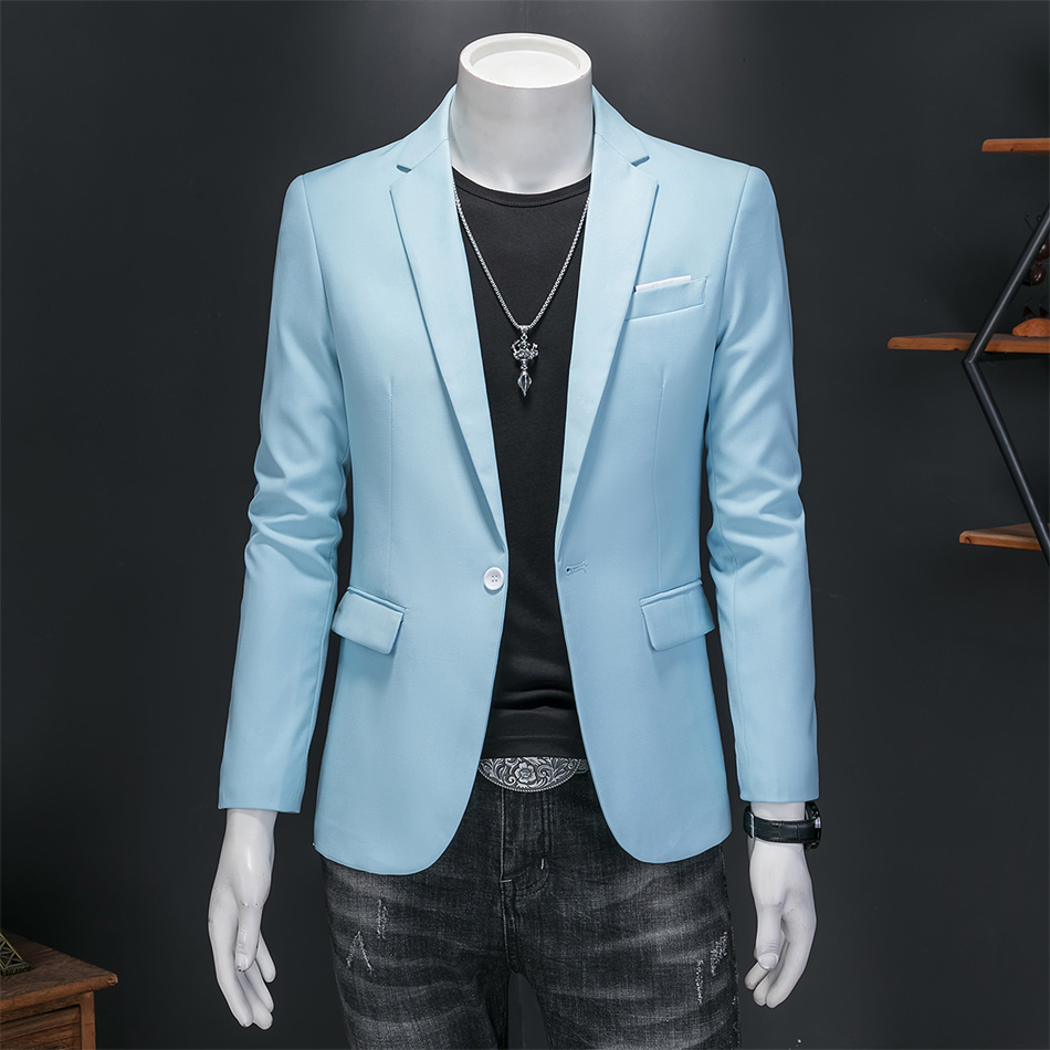 Plus Size 6XL-M Fashion Mens Solid Color Suit Jacket High Quality Business Slim Fit Casual Blazers Formal Social Wedding Tuxedo
