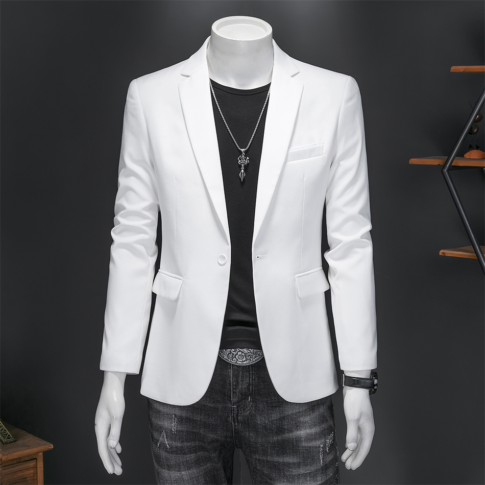 Plus Size 6XL-M Fashion Mens Solid Color Suit Jacket High Quality Business Slim Fit Casual Blazers Formal Social Wedding Tuxedo