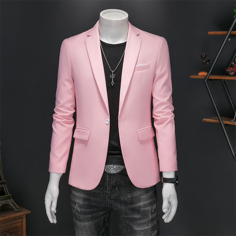 Plus Size 6XL-M Fashion Mens Solid Color Suit Jacket High Quality Business Slim Fit Casual Blazers Formal Social Wedding Tuxedo