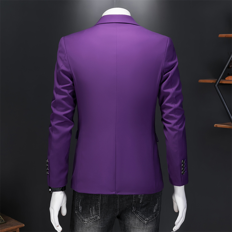 Plus Size 6XL-M Fashion Mens Solid Color Suit Jacket High Quality Business Slim Fit Casual Blazers Formal Social Wedding Tuxedo