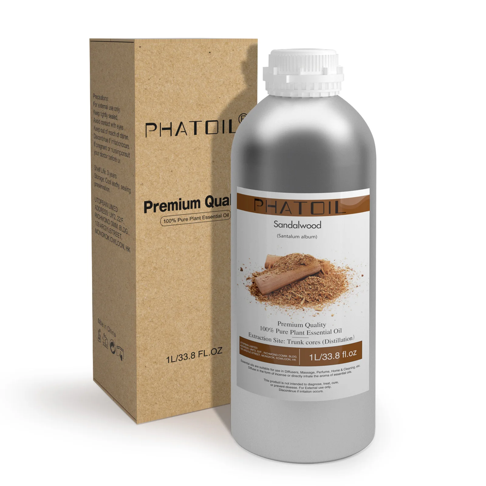PHATOIL 1000ml Natural Aromatherapy Essential Oil Lavender Jasmine Eucalyptus Vanilla Lemon Bergamot Rose Aroma Essential Oils