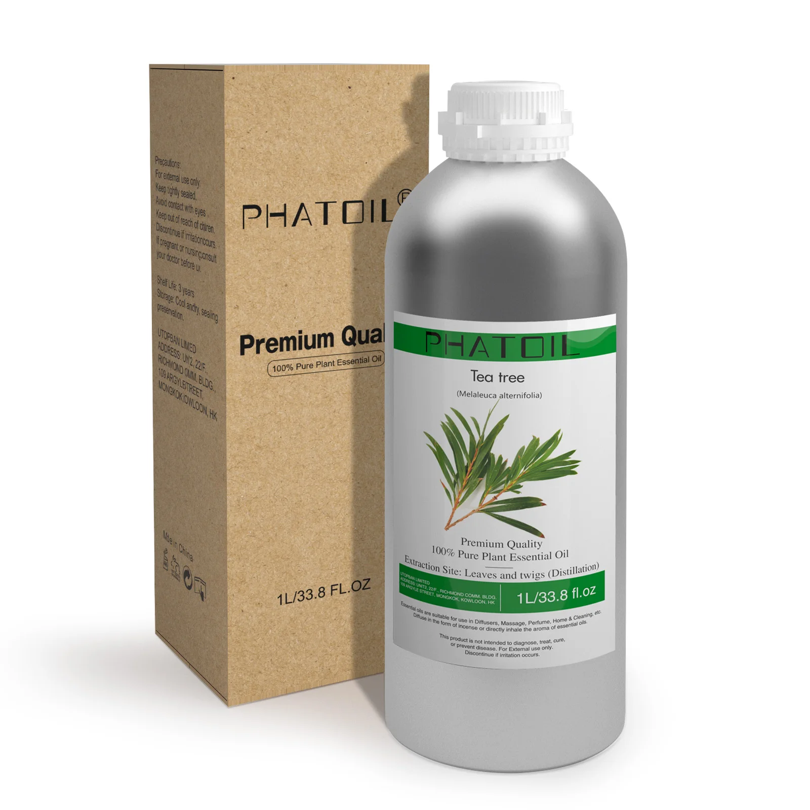 PHATOIL 1000ml Natural Aromatherapy Essential Oil Lavender Jasmine Eucalyptus Vanilla Lemon Bergamot Rose Aroma Essential Oils