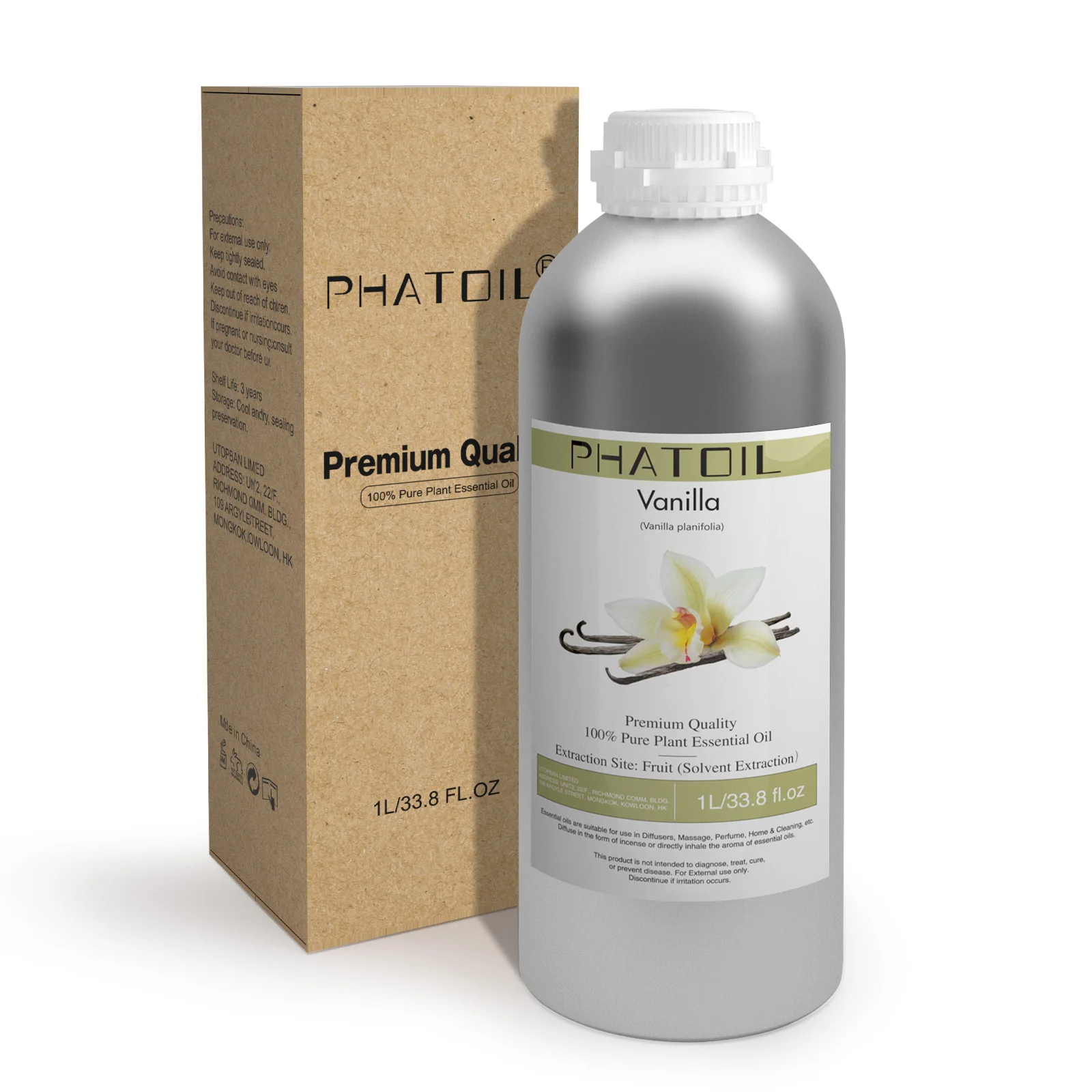 PHATOIL 1000ml Natural Aromatherapy Essential Oil Lavender Jasmine Eucalyptus Vanilla Lemon Bergamot Rose Aroma Essential Oils