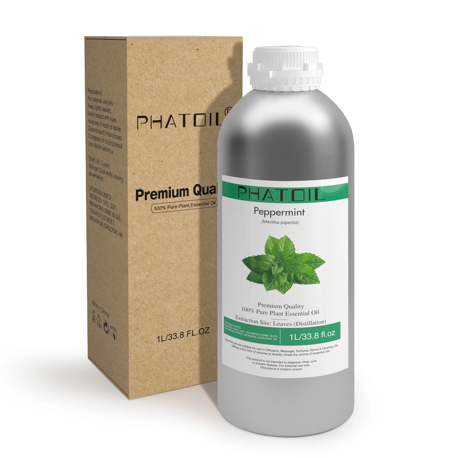 PHATOIL 1000ml Natural Aromatherapy Essential Oil Lavender Jasmine Eucalyptus Vanilla Lemon Bergamot Rose Aroma Essential Oils