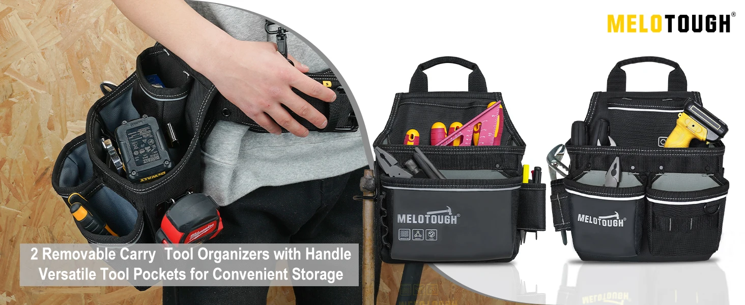 Carpenters Tool Belt with Suspenders Professional Tool Belt Combo Organizer With Tool Pouch Suspenders with 32 Pockets and Loops