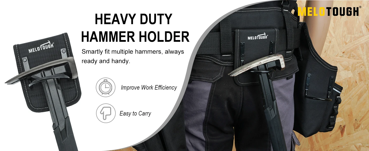 Carpenters Tool Belt with Suspenders Professional Tool Belt Combo Organizer With Tool Pouch Suspenders with 32 Pockets and Loops