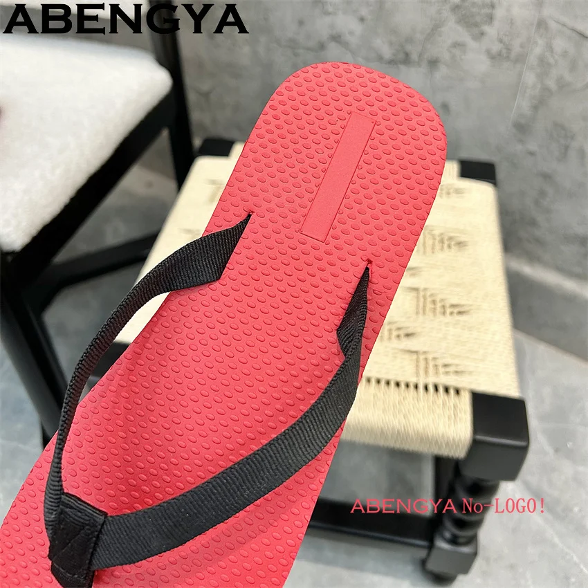 ABENGYA 2025 Summer New Hot Sale Flip Flops Flat Slippers Women 35-45 Plus Size Casual Beach Shoes Men Fashion Mules Slippers