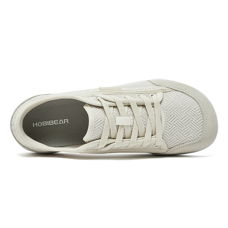 HOBIBEAR Unisex Barefoot Shoes Wide Toe Minimalist Zero Drop Walking Sneakers Lace-Up Outdoor Lightweight Casual Shoes