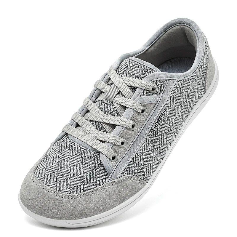 HOBIBEAR Unisex Barefoot Shoes Wide Toe Minimalist Zero Drop Walking Sneakers Lace-Up Outdoor Lightweight Casual Shoes