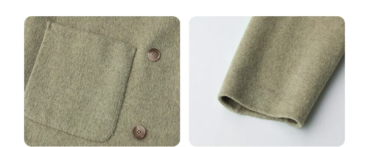 CHIC VEN Women Woolen Coats Loose Casual Oversize Double Breasted Double-sided Jacket Office Ladies Outerwear Autumn Winter 2026
