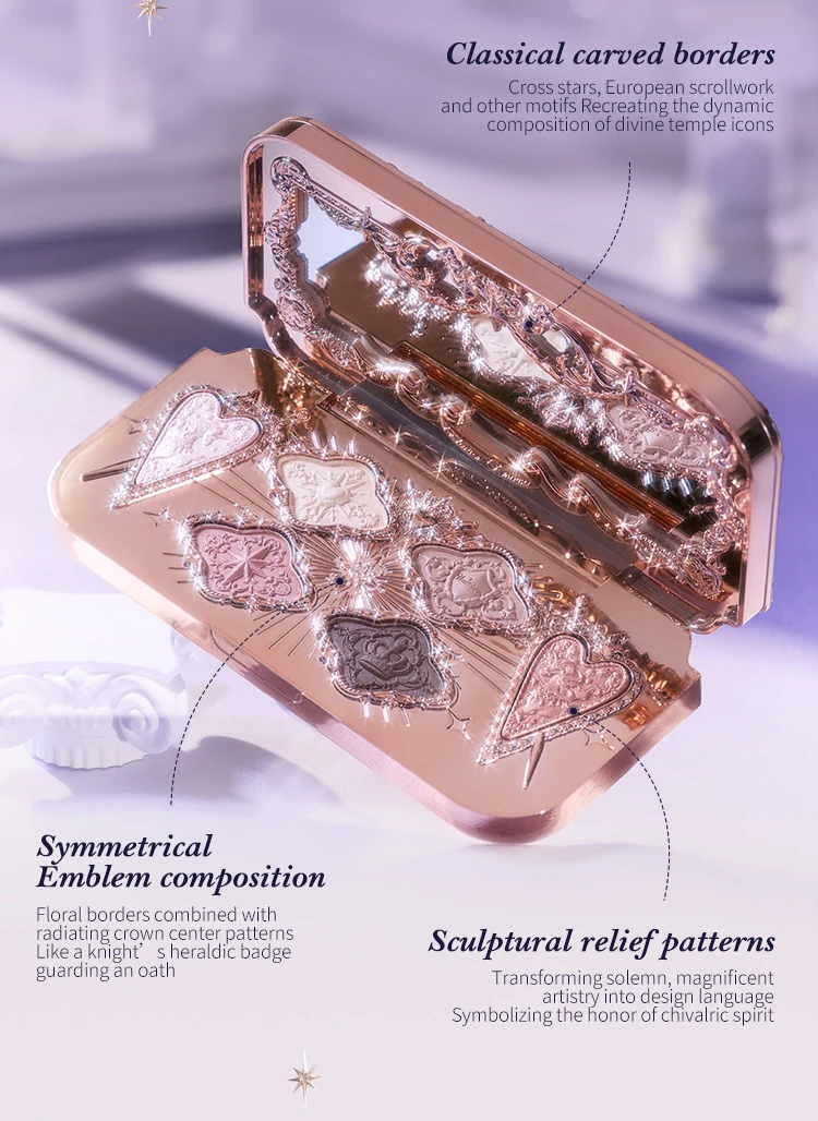 Flower Knows Knight Unicorn Collection 6-Color Satin Makeup Palette