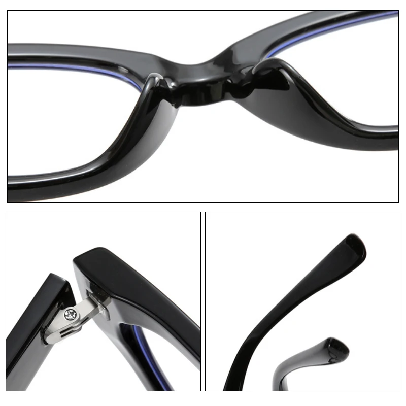 ISLINO Retro TR90 Anti Blue Light Reading Glasses Women Photochromic Prescription Glasses Myopia Customize Small Eyewear