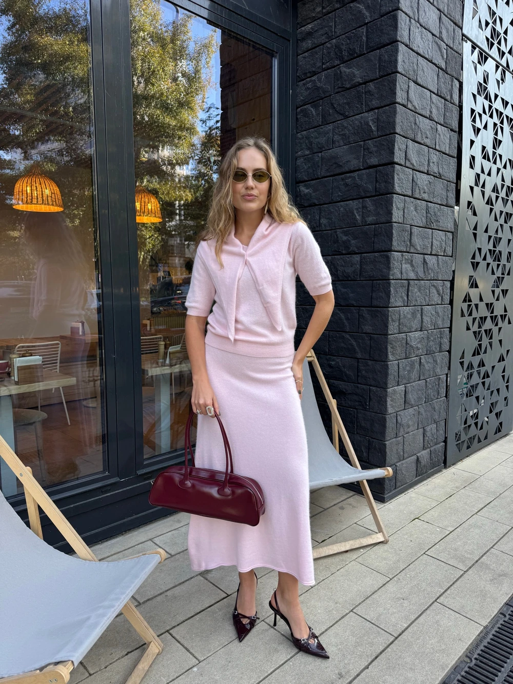 Hirsionsan Soft Loose Sets Women Three Pieces Short Sleeve Tops & Skirt Elegant Female Outfits Soft Tracksuit with Scaf 2026 New