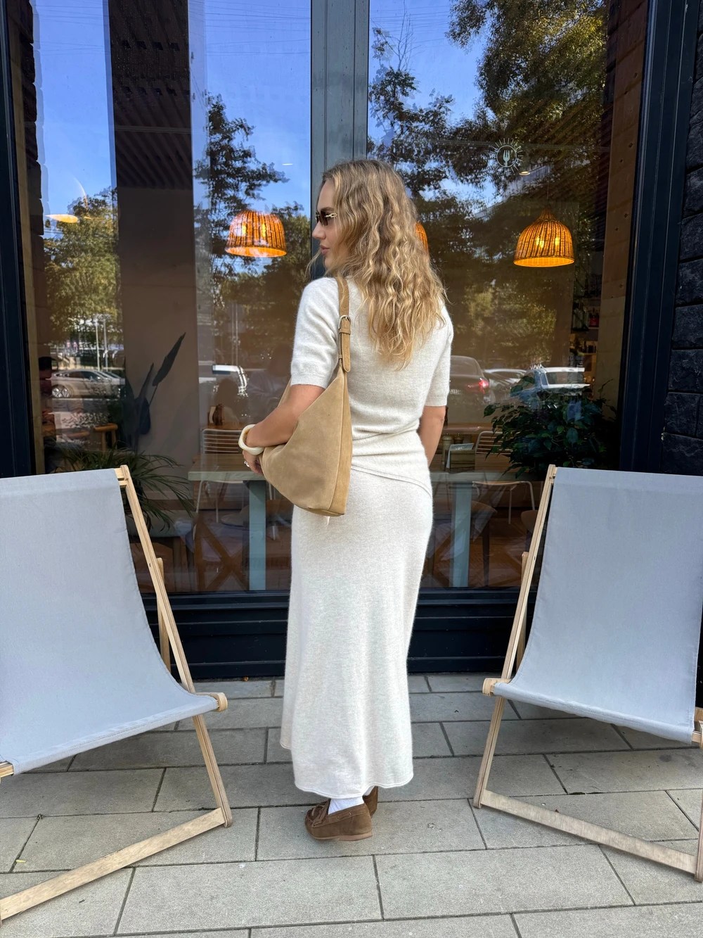 Hirsionsan Soft Loose Sets Women Three Pieces Short Sleeve Tops & Skirt Elegant Female Outfits Soft Tracksuit with Scaf 2026 New