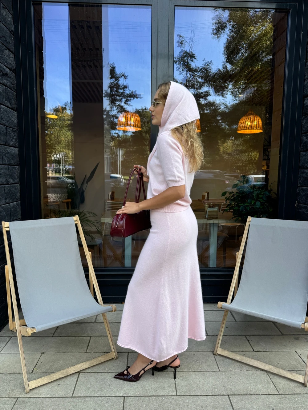 Hirsionsan Soft Loose Sets Women Three Pieces Short Sleeve Tops & Skirt Elegant Female Outfits Soft Tracksuit with Scaf 2026 New