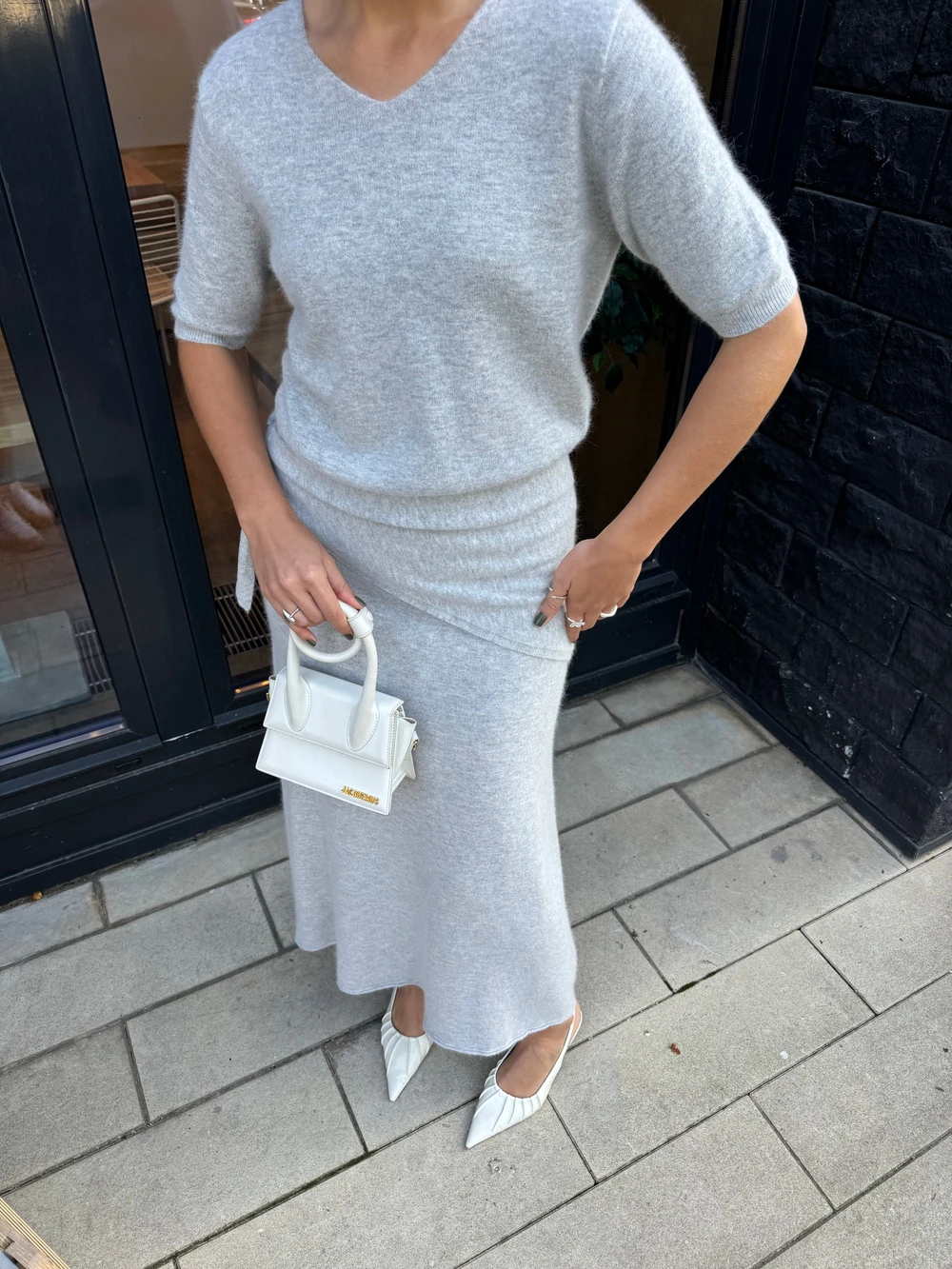 Hirsionsan Soft Loose Sets Women Three Pieces Short Sleeve Tops & Skirt Elegant Female Outfits Soft Tracksuit with Scaf 2026 New