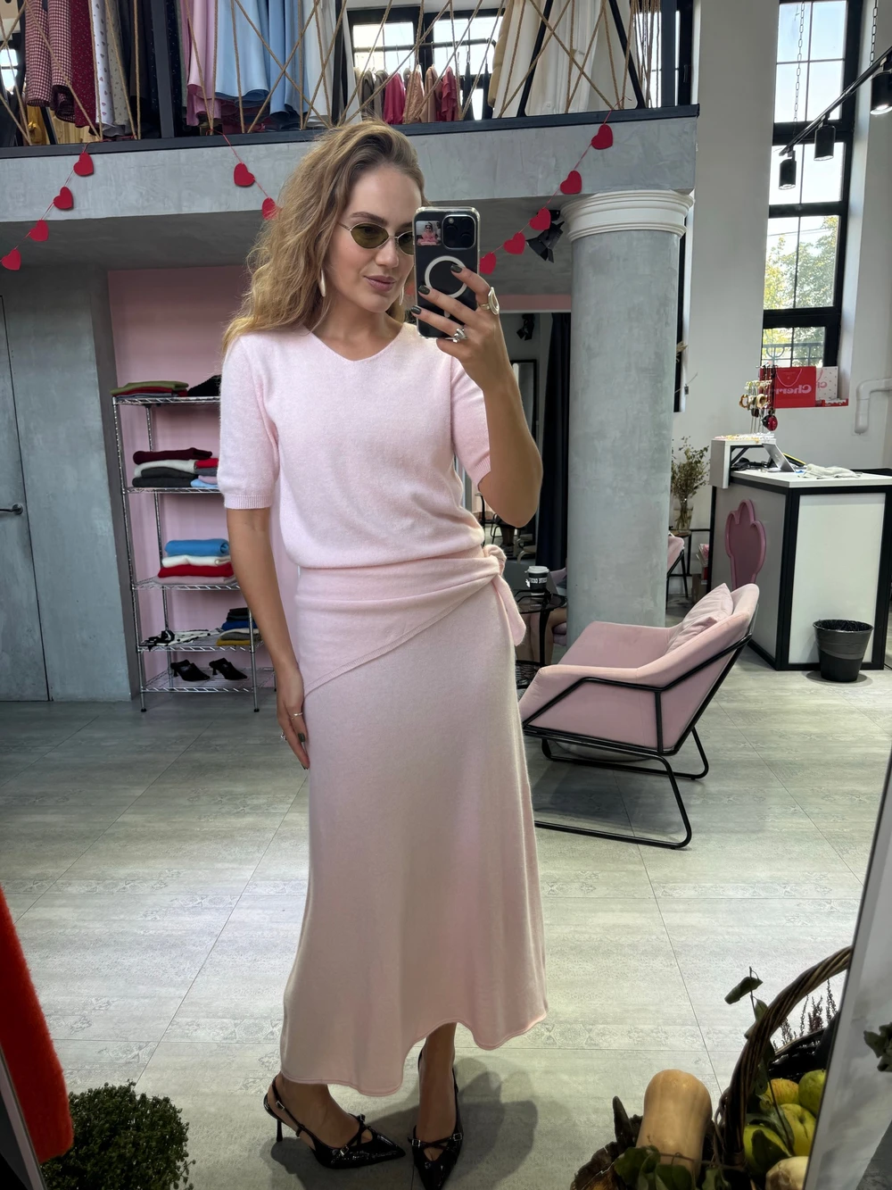 Hirsionsan Soft Loose Sets Women Three Pieces Short Sleeve Tops & Skirt Elegant Female Outfits Soft Tracksuit with Scaf 2026 New