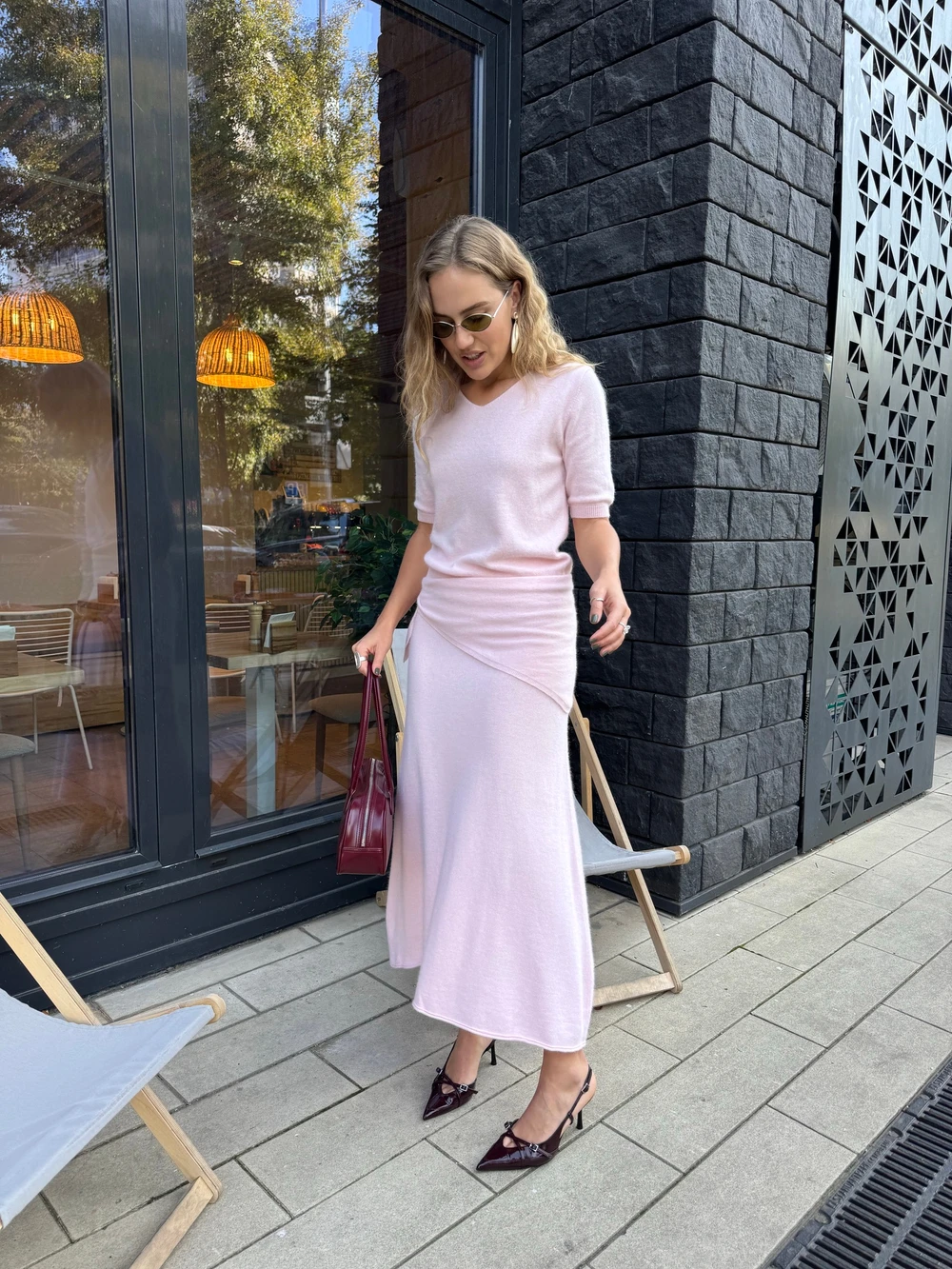 Hirsionsan Soft Loose Sets Women Three Pieces Short Sleeve Tops & Skirt Elegant Female Outfits Soft Tracksuit with Scaf 2026 New