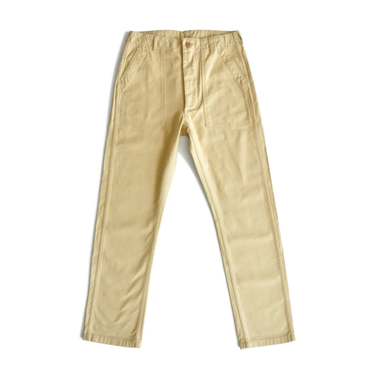 SauceZhan OG107 Fatigue Utility Pants Military Pants VINTAGE Classic Olive Sateen Men's Baker Pants Satin Cotton Straight Fit