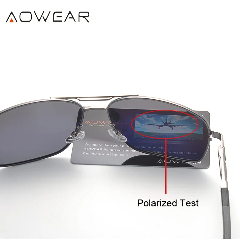 AOWEAR Luxury Square Sunglasses Men Polarized Retro Mirror Sun Glasses for Man Women Vintage Shades Eyewear with Case
