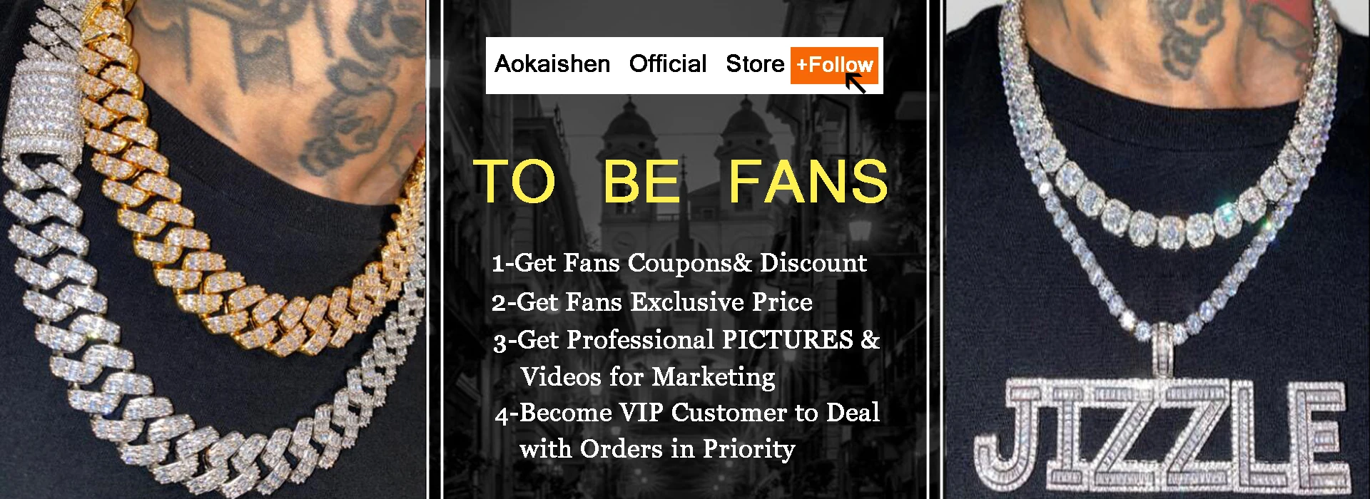 Aokaishen Iced Out Hustle Or Be Broke Necklace Pendant for Men Prong Setting Real Gold Plated Hip Hop Jewelry