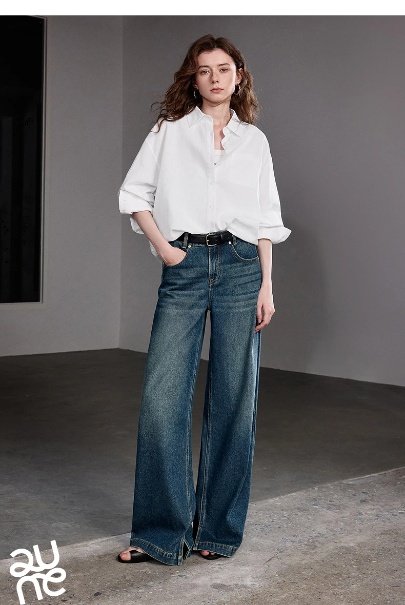 TOYOUTH Women Shirt 2026 Spring New Cotton and Linen Loose Shoulder Mid Length Lapel Shirt Cardigan Jacket