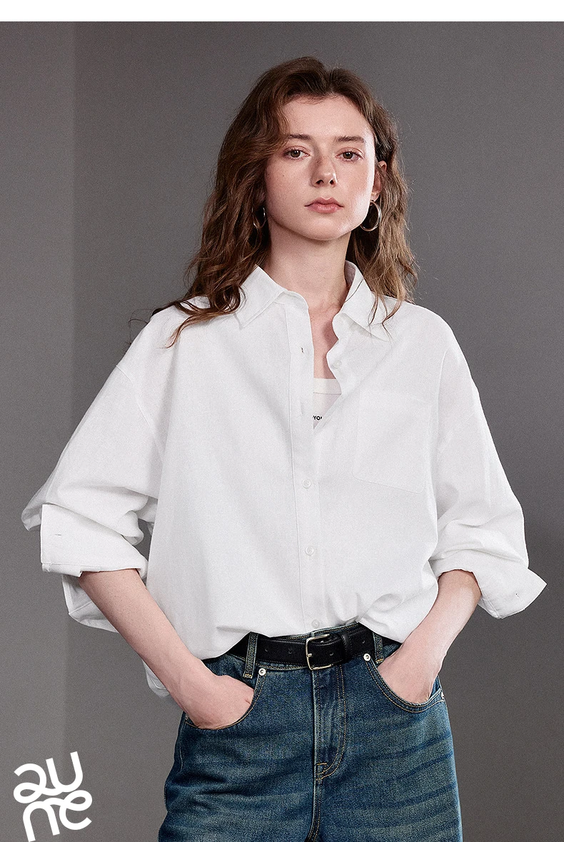 TOYOUTH Women Shirt 2026 Spring New Cotton and Linen Loose Shoulder Mid Length Lapel Shirt Cardigan Jacket