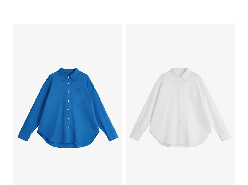 TOYOUTH Women Shirt 2026 Spring New Cotton and Linen Loose Shoulder Mid Length Lapel Shirt Cardigan Jacket