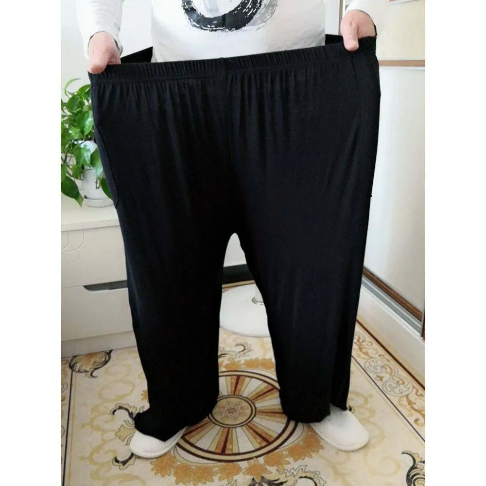 Large Men's Home Pants 15XL 240kg Plus Size 10XL 11XL 12XL Summer High Waist Loose Black Blue Stretch Big Sweatpants 56 58 60 62