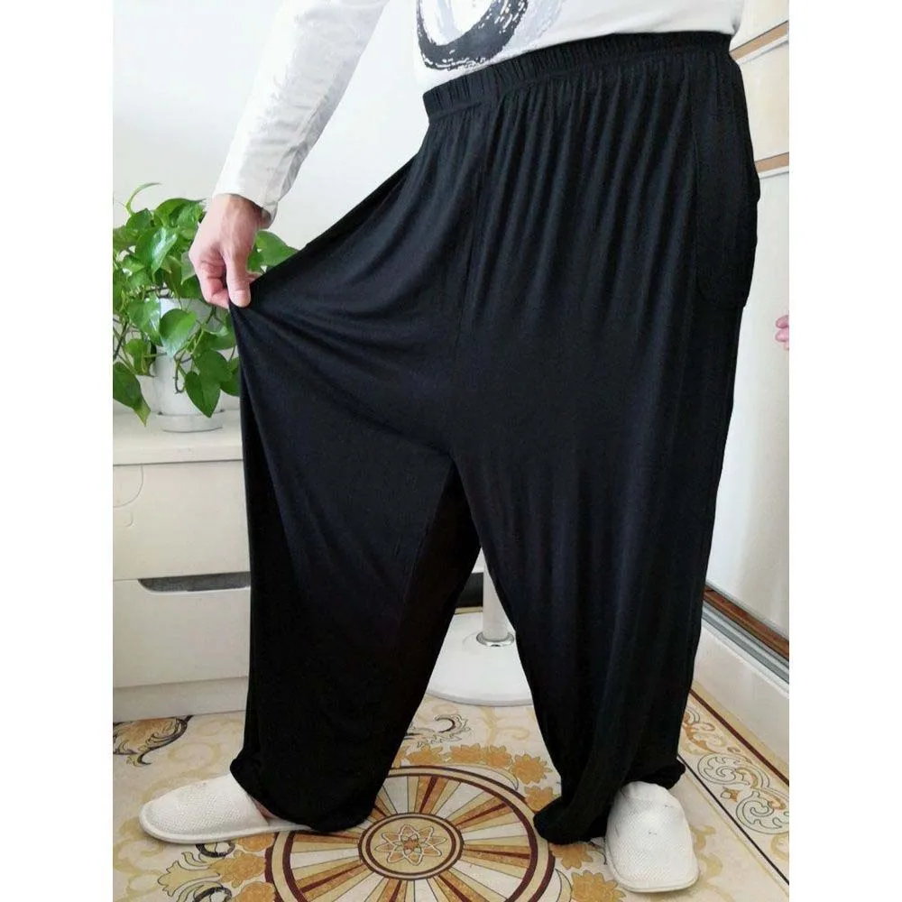 Large Men's Home Pants 15XL 240kg Plus Size 10XL 11XL 12XL Summer High Waist Loose Black Blue Stretch Big Sweatpants 56 58 60 62