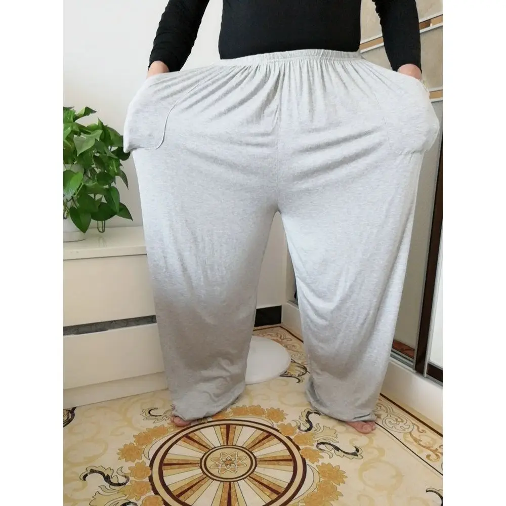 Large Men's Home Pants 15XL 240kg Plus Size 10XL 11XL 12XL Summer High Waist Loose Black Blue Stretch Big Sweatpants 56 58 60 62
