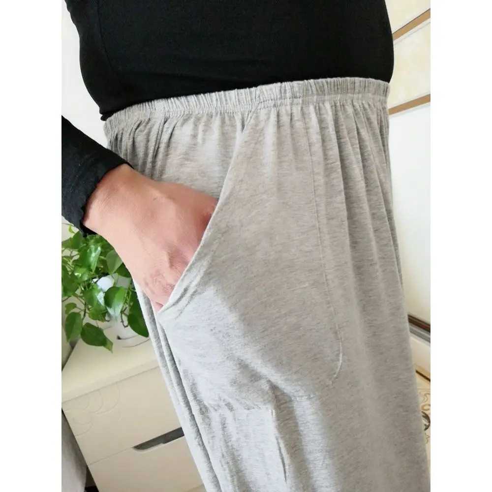 Large Men's Home Pants 15XL 240kg Plus Size 10XL 11XL 12XL Summer High Waist Loose Black Blue Stretch Big Sweatpants 56 58 60 62