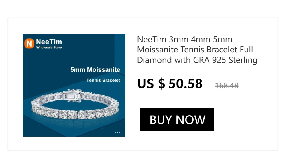 NeeTim 1CT Moissanite Rings Sparkling Wedding Band for Women 925 Sterling Silver with Plated White Gold Bands Engagement Ring