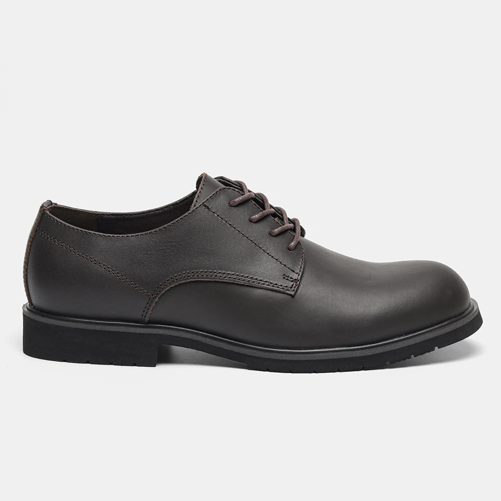 Genuine Leather Men Derby Shoes Ultralight Comfortable fashion Men Casual shoes Black Men Leather Shoes #KD6675