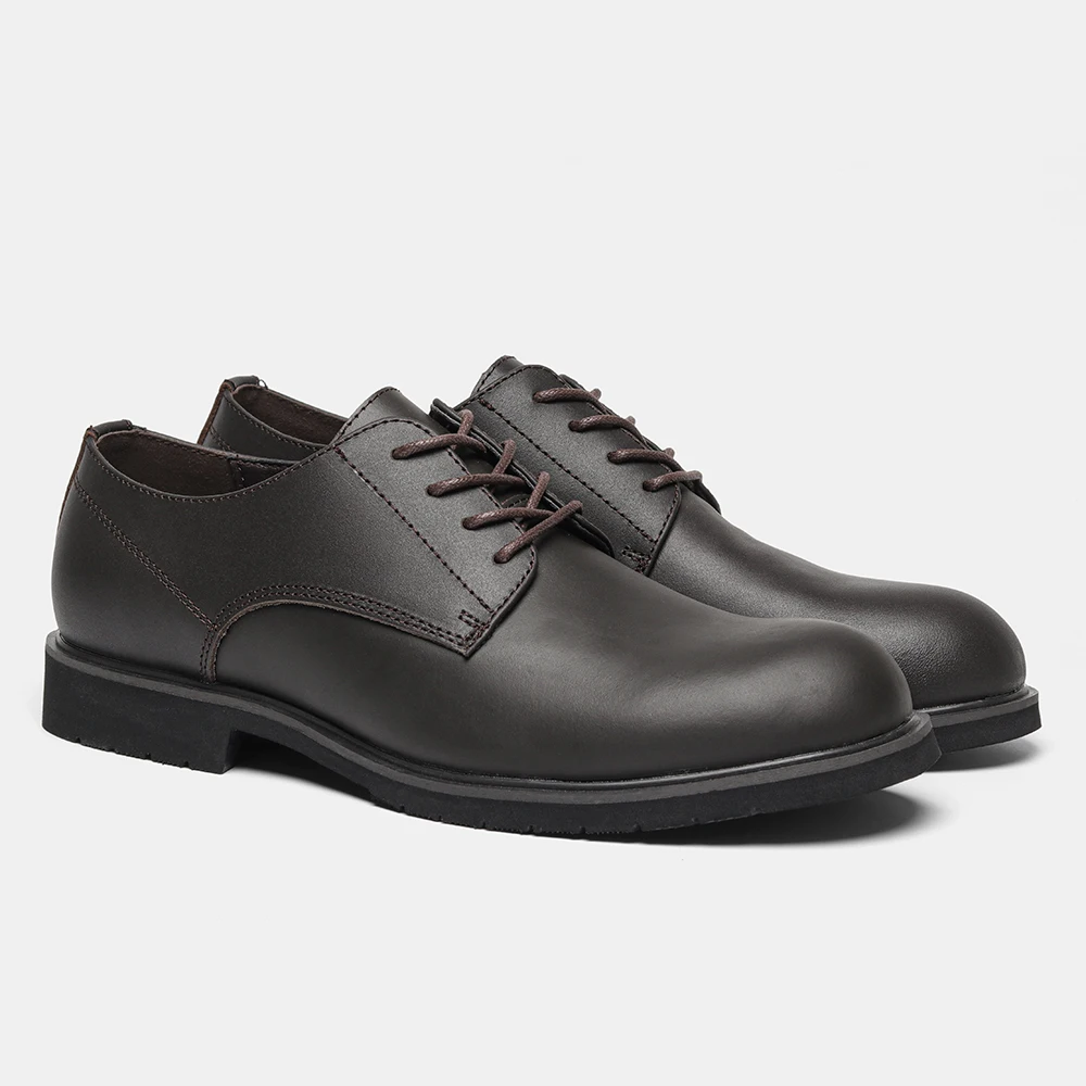 Genuine Leather Men Derby Shoes Ultralight Comfortable fashion Men Casual shoes Black Men Leather Shoes #KD6675