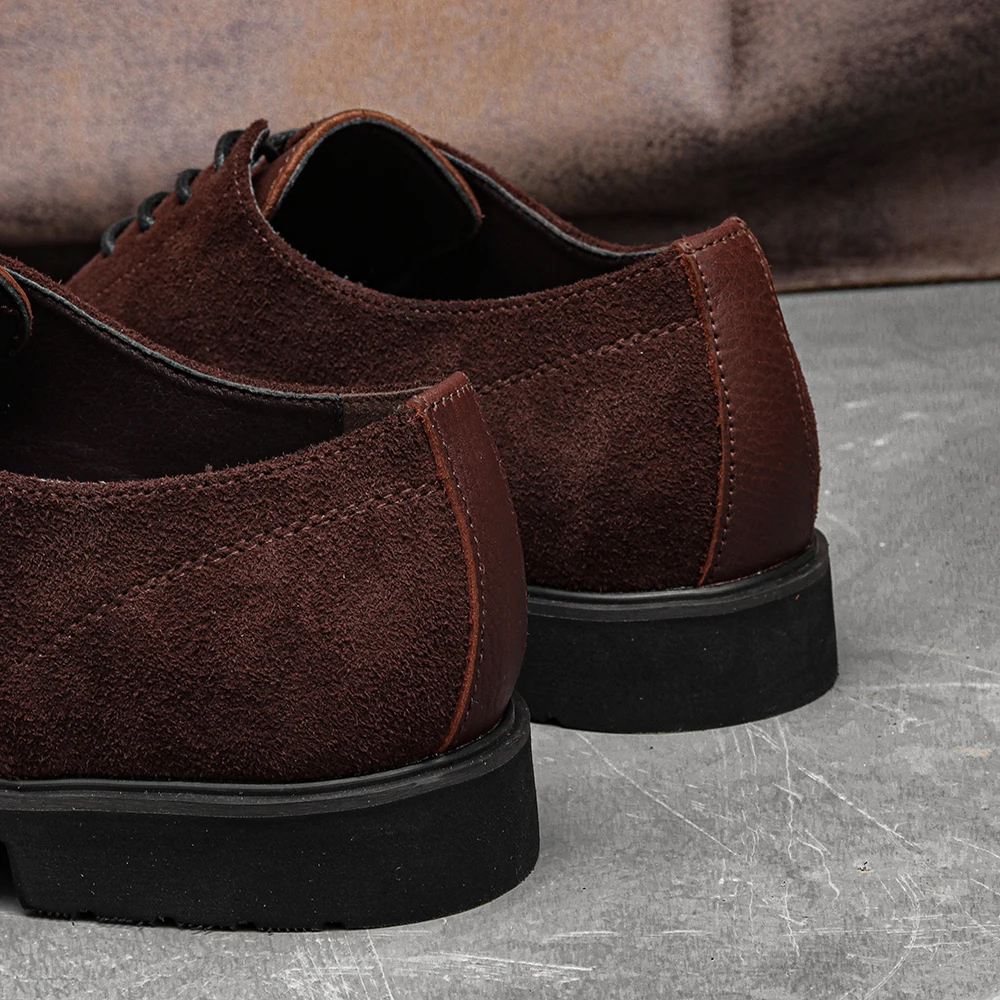 Genuine Leather Men Derby Shoes Ultralight Comfortable fashion Men Casual shoes Black Men Leather Shoes #KD6675