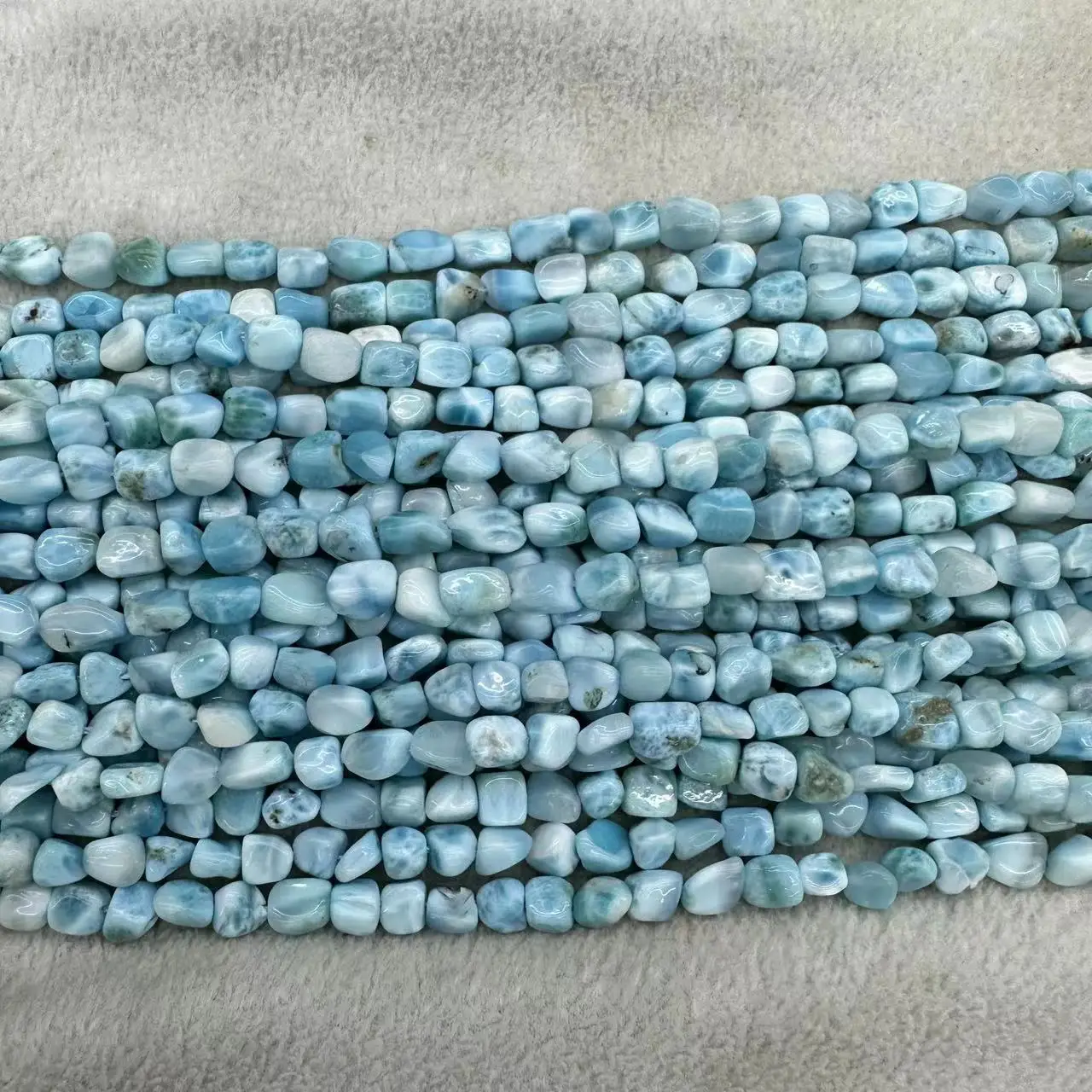 AAAA Grade irregular Larimar 5-6mm DIY Necklace Bracelets Natural Gemstone Crystal Nugget Chip Loose Beads For Jewelry Making