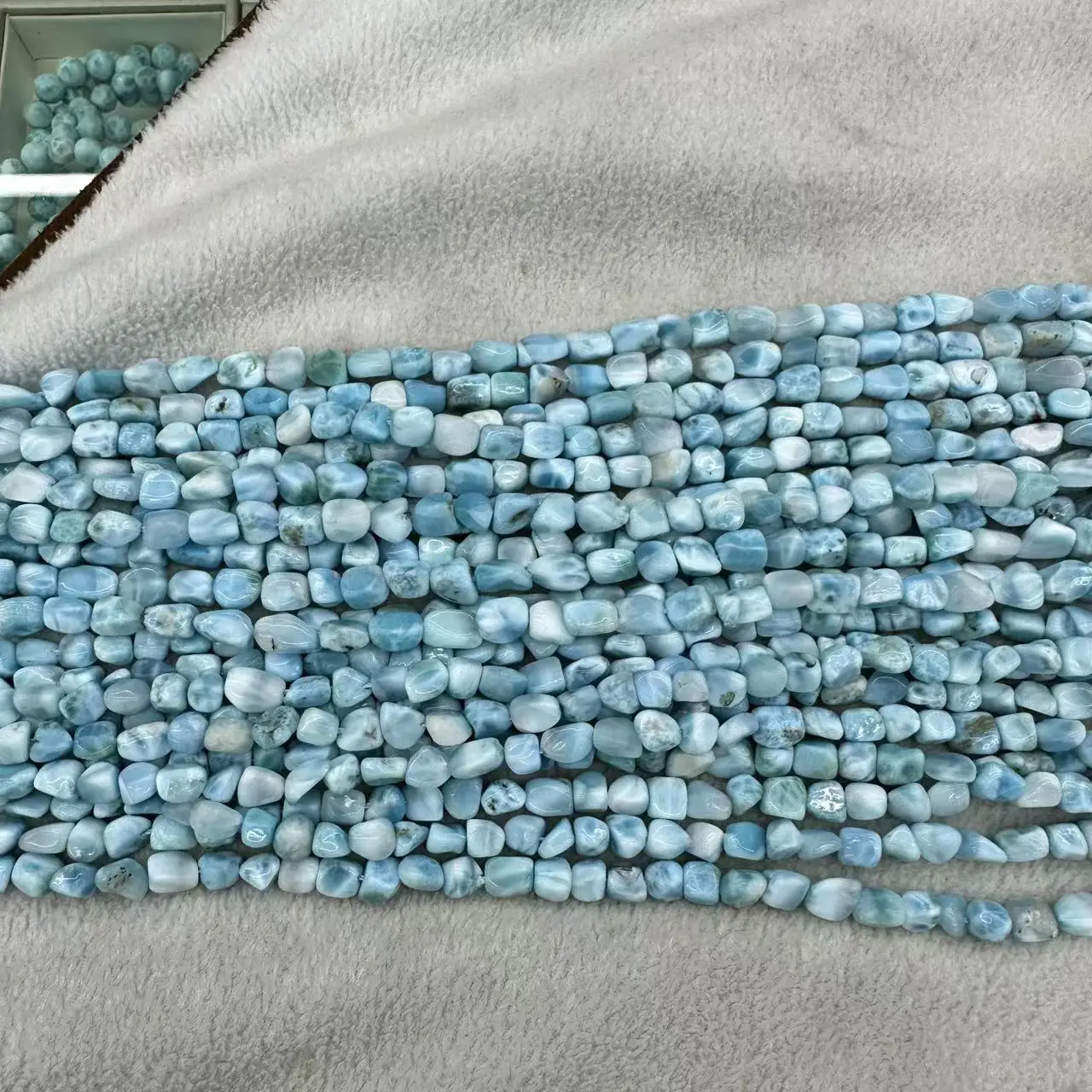 AAAA Grade irregular Larimar 5-6mm DIY Necklace Bracelets Natural Gemstone Crystal Nugget Chip Loose Beads For Jewelry Making