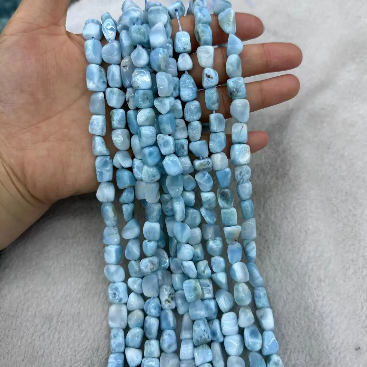 AAAA Grade irregular Larimar 5-6mm DIY Necklace Bracelets Natural Gemstone Crystal Nugget Chip Loose Beads For Jewelry Making