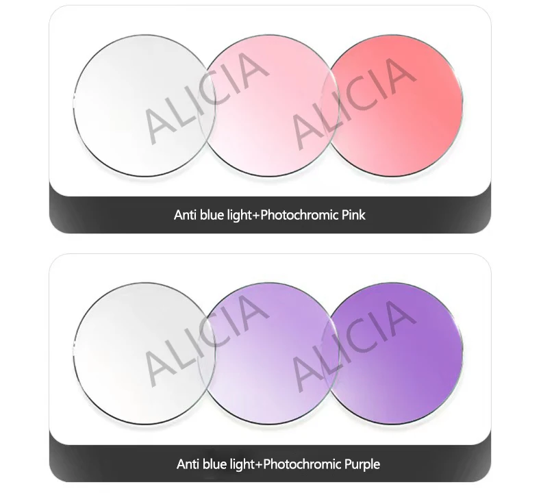 Anti-blue Light Photochromic Progressive Multifocal Lens 1.56 /1.61 /1.67 1.74  Optical Prescription Lenses Man Woman